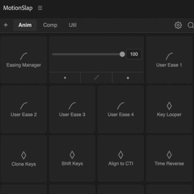 The MotionSlap tool panel